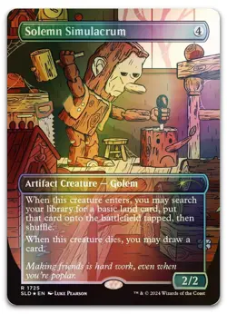 Solemn Simulacrum (1725) (Rainbow Foil) #1725 NM Secret Lair Drop SLD Magic MTG - Image 1