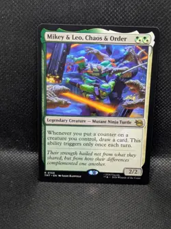 Mikey & Leo, Chaos & Order - R - 158 - MTG: Teenage Mutant Ninja Turtles - Image 1
