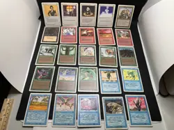 Vintage MTG Card Lot 25pc Magic The Gathering Revised White Border 90's #A1 - Image 1