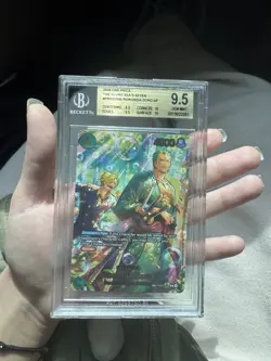 Roronoa Zoro SP PRB 02-006 One Piece ENG OP14 BGS 9.5 the Azure Sea’s Seven - Image 4