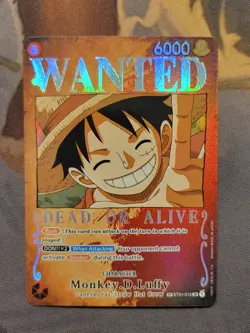 1x Monkey.D.Luffy (Wanted Poster) - One Piece: Pillars of Strength SR NM - Image 1