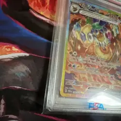 2025 POKEMON PRISMATIC EVOLUTIONS SPECIAL ILLUSTRATION RARE FLAREON EX PSA 10 - Image 2