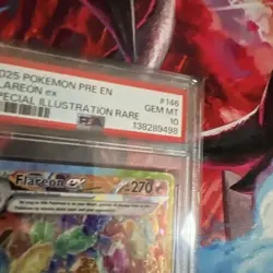 2025 POKEMON PRISMATIC EVOLUTIONS SPECIAL ILLUSTRATION RARE FLAREON EX PSA 10 - Image 4