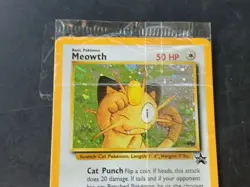 2000 Pokemon ( Holo ) Black Star ( Promo ) Game Boy #10 Meowth ( Sealed ) NM-MT - Image 2