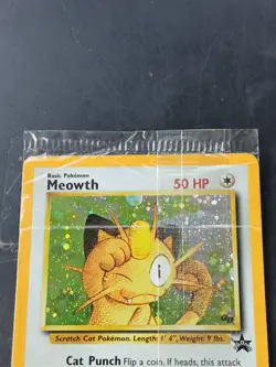 2000 Pokemon ( Holo ) Black Star ( Promo ) Game Boy #10 Meowth ( Sealed ) NM-MT - Image 3