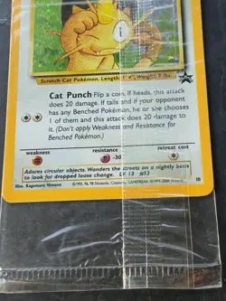 2000 Pokemon ( Holo ) Black Star ( Promo ) Game Boy #10 Meowth ( Sealed ) NM-MT - Image 4