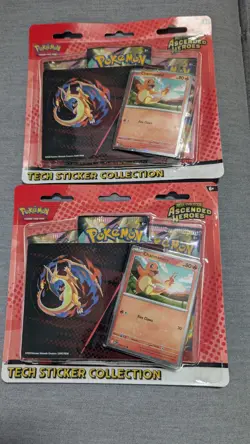 2x Pokemon TCG Ascended Heroes Tech Sticker Collection Charmander NEW IN HAND - Image 1