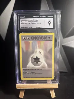 Pokemon - Doppelte Farblose Energie 96/102 Basis Set 1st Edition CGC 9 - Image 1