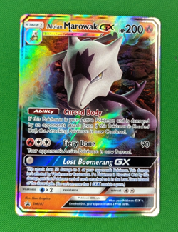POKEMON TCG - Alolan Marowak GX- Black Star Promo - SM187 - Promo - LP - Image 1