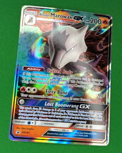 POKEMON TCG - Alolan Marowak GX- Black Star Promo - SM187 - Promo - LP - Image 2