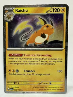 Raichu 026/165 Cosmos Holo 151 Sam's Club Exclusive Promo Pokemon TCG - Image 1