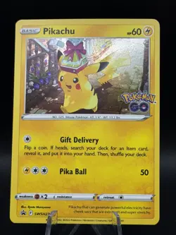 Pokemon Sword & Shield Pokemon GO Pikachu SWSH234 Black Star Promo - Image 1
