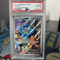 PSA 10 Squirtle 148/142 Stellar Crown Illustration Rare Pokemon TCG - Image 1