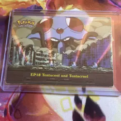 EP18 Tentacool And Tentacruel Topps TV Animation Edition Blue Logo Pokemon Mp - Image 1