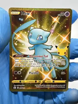 Pokemon TCG - Mew (Secret) 025/025 Celebrations 25th Anniversary Secret Rare NM - Image 1