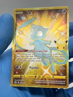 Pokemon TCG - Mew (Secret) 025/025 Celebrations 25th Anniversary Secret Rare NM - Image 2