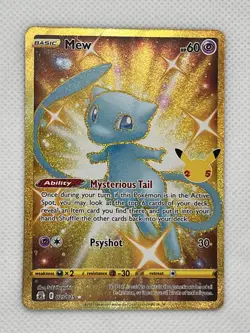 Pokemon TCG - Mew (Secret) 025/025 Celebrations 25th Anniversary Secret Rare NM - Image 3