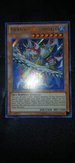 Yugioh Secret Rare 1st Edition Mermail Abyssmegalo Lp - Image 1