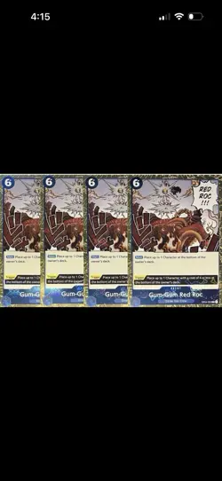 X4 Gum-Gum Red Roc OP04-056 R Playset Tcg Meta Rare One Piece manga Deal - Image 1
