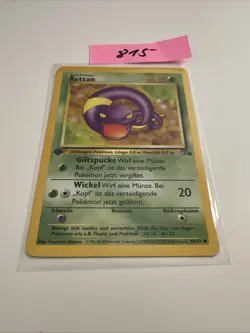Rettan 46/62 Deutsch Fossil Pokemon Karte Vintage 1999 Pokemon Card - Image 1