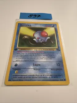 Pokemon Card Karte deutsch Fossil 1. Edition Vintage Tentacool Tentacha - Image 1