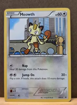 Meowth Black Star Promo BW35 non-holo LP - ungraded Pokemon Card - Image 1