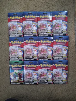 Pokemon TCG Trading Card Game Mystery Pack Lot Of 12 New/Sealed 2024 - Image 1