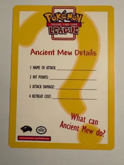 Pokemon TCG Ancient Mew HOLO Rare Movie Promo Card Insert Nintendo - Image 2