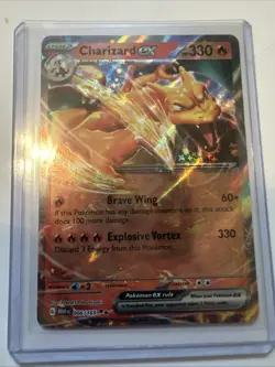 Pokemon Charizard EX Double Rare Holo Card 006/165 SV Scarlet and Violet 151 - Image 1