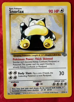 Snorlax 27/64 Jungle Unlimited Regular Basic Rare Pokemon TCG Card (non holo) - Image 1