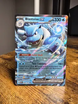 Blastoise ex 009/165 Scarlet & Violet 151 Double Rare Holo Pokemon TCG Card NM - Image 1