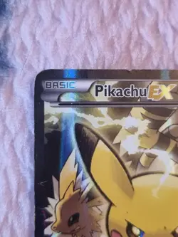 Pikachu EX XY124 Black Star Promo Card 2016 - HP condition - Image 2