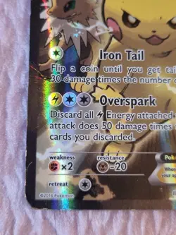 Pikachu EX XY124 Black Star Promo Card 2016 - HP condition - Image 4