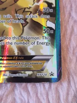 Pikachu EX XY124 Black Star Promo Card 2016 - HP condition - Image 5