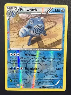Poliwrath (Reverse Holo) Furious Fists 17/111 Pokemon Card NM - Image 1
