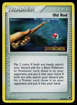 Pokemon Card - Old Rod Dragon Frontiers 78/101 Uncommon Reverse Holo STAMPED - Image 1