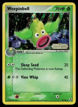 Pokemon Card - Weepinbell Legend Maker 47/92 Uncommon Reverse Holo Stamped - Image 1