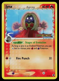 Pokemon Card - Jynx Dragon Frontiers 17/101 Rare Reverse Holo Stamped - Image 1