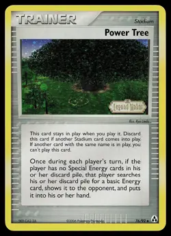 Pokemon Card - Power Tree Legend Maker 76/92 Uncommon Reverse Holo Stamped - Image 1