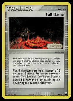Pokemon Card - Full Flame Legend Maker 74/92 Uncommon Reverse Holo STAMPED - Image 1