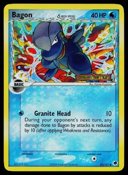 Pokemon Card - Bagon Dragon Frontiers 43/101 Common Reverse Holo STAMPED - Image 1