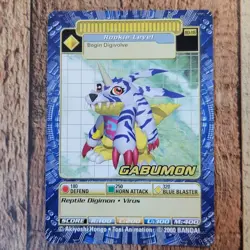 NM Gabumon BO-116 Digimon Vintage 2000 Bandai Digi-Battle Trading Card Series 3 - Image 2