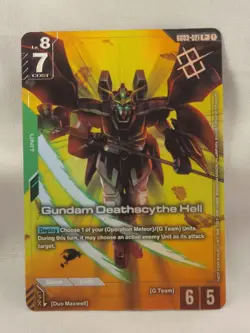 Gundam TCG Gundam Deathscythe Hell Store Tournament Winner Card - Image 1