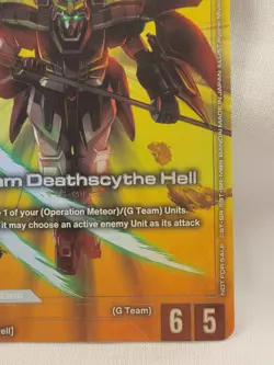 Gundam TCG Gundam Deathscythe Hell Store Tournament Winner Card - Image 3
