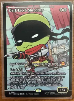 Dark Leo & Shredder (Showcase) Foil #0289 - TMNT MTG Ninja Turtles Magic NM - Image 1