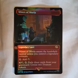 FOIL MTG - Mines of Moria LOTR: Tales of Middle-earth Rare Legendary Land NM - Image 1