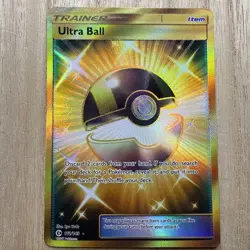 ULTRA BALL - Secret Rare Holo SM Base Set - #161/149 Trainer Card - Pokemon TCG - Image 1