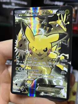 Pikachu EX XY124 XY Black Star Promo 2016 Full Art Holo Pokemon Card TCG - Image 5