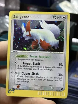 Zangoose 14/100 EX Sandstorm 2003 Rare SWIRL Holo e-Series Pokemon Card TCG - Image 3