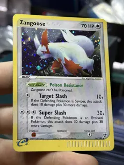 Zangoose 14/100 EX Sandstorm 2003 Rare SWIRL Holo e-Series Pokemon Card TCG - Image 5